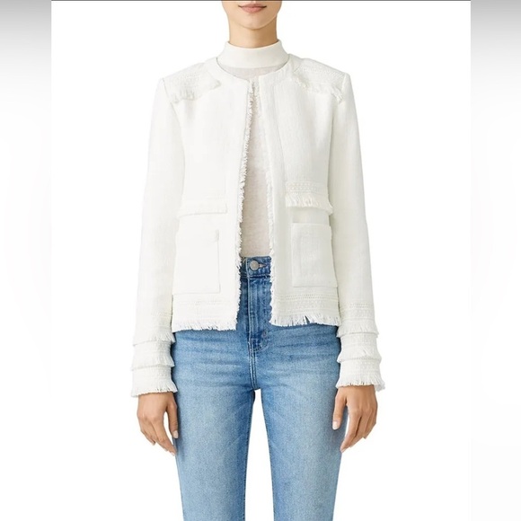 Greylin Jackets & Blazers - Active Seller! Greylin Audrey Fringe Jacket Elegant Classic Basics Tweed Medium